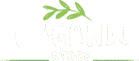 organic store white logo